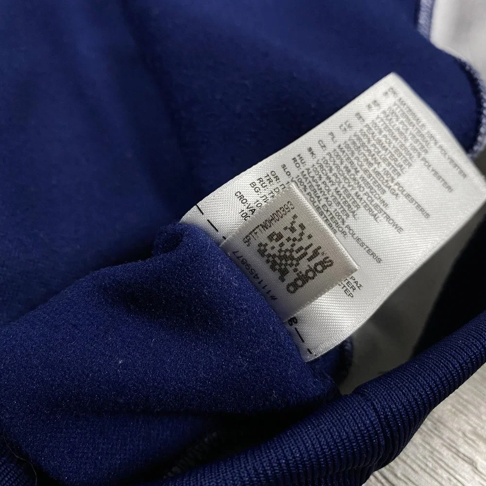 Adidas Hoodie Mens XL Navy Blue Blacksburg Soccer Pullover 3‎ Stripe Sweatshirt